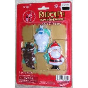   Red Nosed Reindeer Bumble and Santa Claus Skydiver Toys Toys & Games