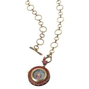  Michal Negrin Awesome Clock Pendant with Retro Swimmer Cameo Dial 