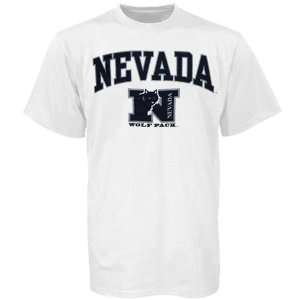  NCAA Nevada Wolf Pack White Bare Essentials T shirt 
