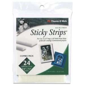   STICKY STRIPS WHITE 5 1/2 lg Papercraft, Scrapbooking (Source Book