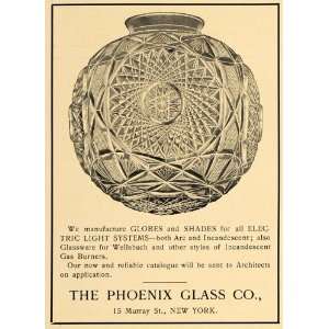  1902 Ad Phoenix Glass Globes Electric Lighting Fixtures 