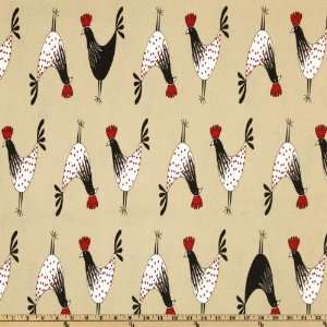  54 Wide Premier Prints Crowing Tan/Black Fabric By The 
