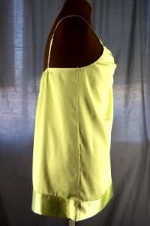   SECRET Chartreuse Slip Nightie Short Gown Chemise L Large  