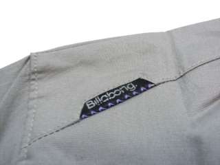 Billabong Slim Fit Grey Button Up Dress Shirt Sz M Surf  