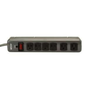 Woods 41553 6 Outlet 750 Joule Metal Surge Protector with 3 Foot Cord 