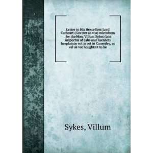   is vot in Canerdey, as vel as vot houghtnt to be Villum Sykes Books