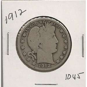    1912 Barber Half Dollar in a 2x2 coin holder