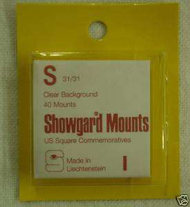 Showgard Clear Stamp Mounts S 31/31, 40 mounts (m9b)  