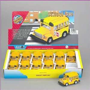  Die Cast School Bus w/Pull Back Action   4 Everything 