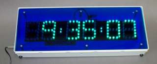 Green LED 2.5 inch high Digital Clock, 15 x 5 inches  