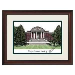   Louisville Alumnus Alumnus 14x18 Mahogany Framed Collegiate Lithograph