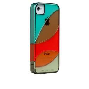  iPhone 4 / 4S Colorways Case Teal Blue / Orange / Sage 