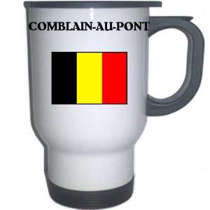  Belgium   COMBLAIN AU PONT White Stainless Steel Mug 