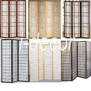 Panel Wood Shoji Room Divider Screen Oriental  
