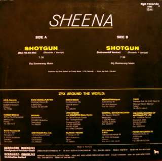 SHEENA shotgun (the pre re mix) 12 1988 ITALO DISCO  