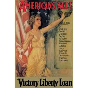  Americans All Victory Liberty Loan by Howard Christy . Art 