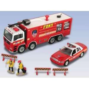  FDNY Fire TRUCK/CHIEF Car Set W/ACCESSORIES Toys & Games
