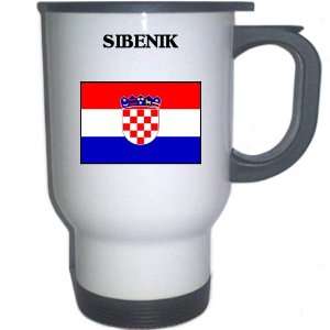  Croatia/Hrvatska   SIBENIK White Stainless Steel Mug 
