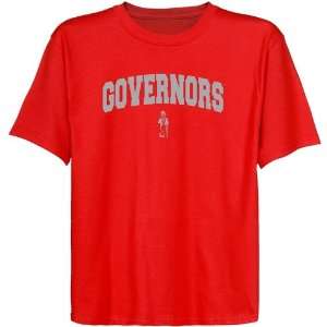  Austin Peay State Governors Youth Red Logo Arch T shirt 