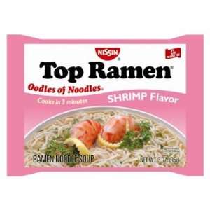 Nissin Top Ramen Shrimp Flavor Ramen Noodle Soup 3 oz (Pack of 48)