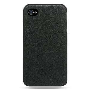 VMG Black Premium Hard 2 Pc Plastic Case w/ Leather Texture for Apple 