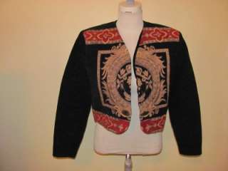 Wraps Black Red and Tan Western Jacket Size Medium  