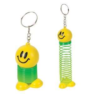  Smiley Spring Key Chains (1 dz) Toys & Games