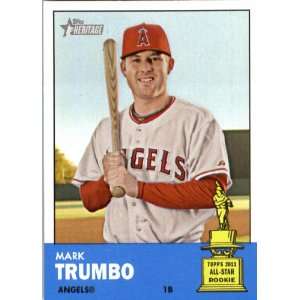  2012 Topps Heritage 211 Mark Trumbo   Angels (All Star 