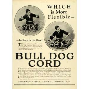 1928 Ad Bull Dog Cord Boston Woven Hose Rubber Co Cambridge Rope 