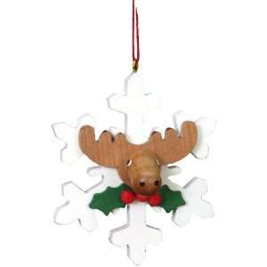 Ulbricht Elk on Snowflake Ornament