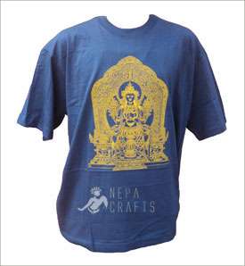Maitreya Buddha Cotton Shangri La T Shirt Nepal 4Colors  