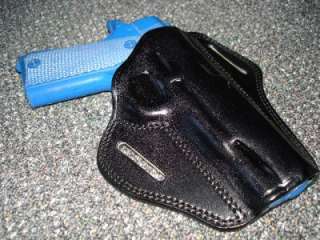 PREMIUM BLACK LEATHER OPEN TOP BELT HOLSTER FOR SIG P 250 COMPACT 