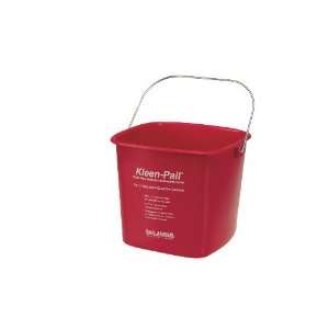 San Jamar KP196RD Kleen Pail 6 Quart Size Red Pail Container  
