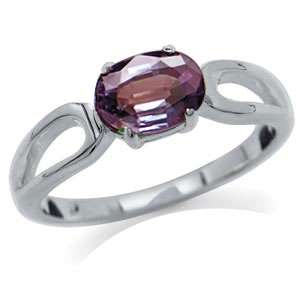 Color Change Alexandrite Doublet 925 Sterling Silver Solitaire Ring 