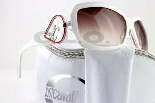 New Authentic Just Cavalli Sunglasses JC 209 24T White Burgundy Shaded