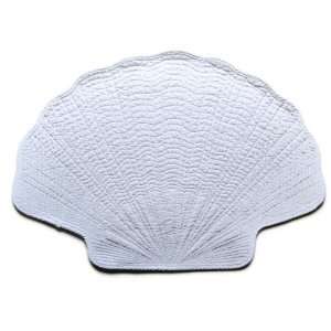  White Shell Shaped Quilted Placemat Set of 4