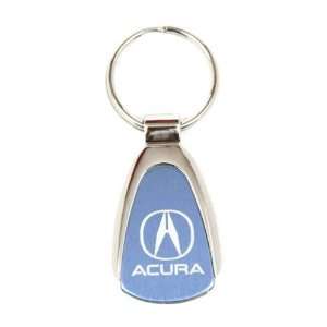    Acura Chrome/Blue Tear Drop Keychain with Engraving Automotive
