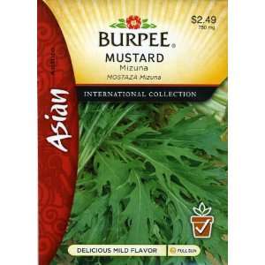   Burpee 69637 Asian   Mustard Mizuna Seed Packet Patio, Lawn & Garden