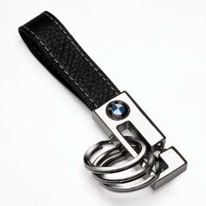  BMW 3 Ring Leather Key Fob Automotive