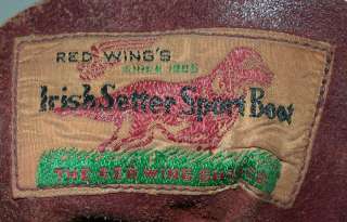 Vintage Red Wing Irish Setter Boots 12D Brown Dog Leather USA Hunting 