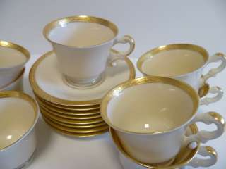   Syracuse China Miniature Demitasse Cup & Saucer Sets ~ Gold  