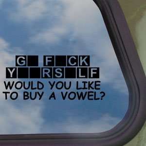 Buy A Vowel Black Decal Funny Car Truck Window Sticker  