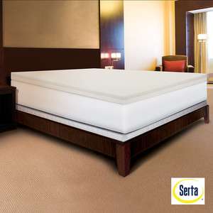 Serta Memory Foam Mattress Topper + Microcushion Memory Foam Bed 