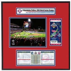  Phillies   Game 3 Opening Ceremony   2008 World Series Ticket Frame Jr