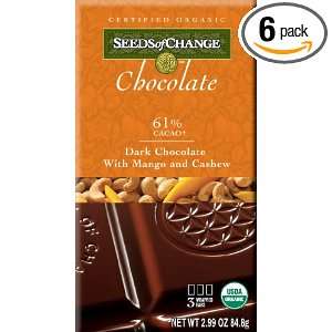 Seeds Of Change Organic Dark (61% Cacao) Chocolate with Mango 