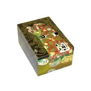  Coromandel NEW EMBRACE Hand Carved,Hand Painted Wooden Box 