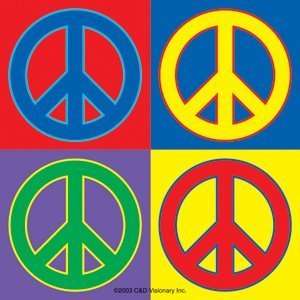 Warhol Style Peace Sticker