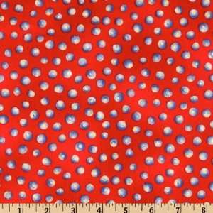  44 Wide Cherry Jubilee Flannel Small Dots Red Fabric By 