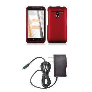  LG Esteem (Metro PCS) Premium Combo Pack   Red Rubberized 