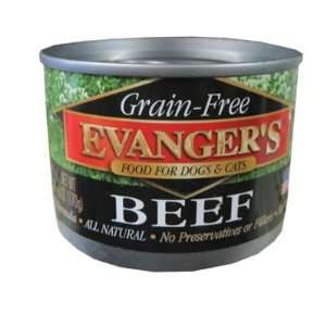  Evangers Beef Canned Dog and Cat Food 6 oz